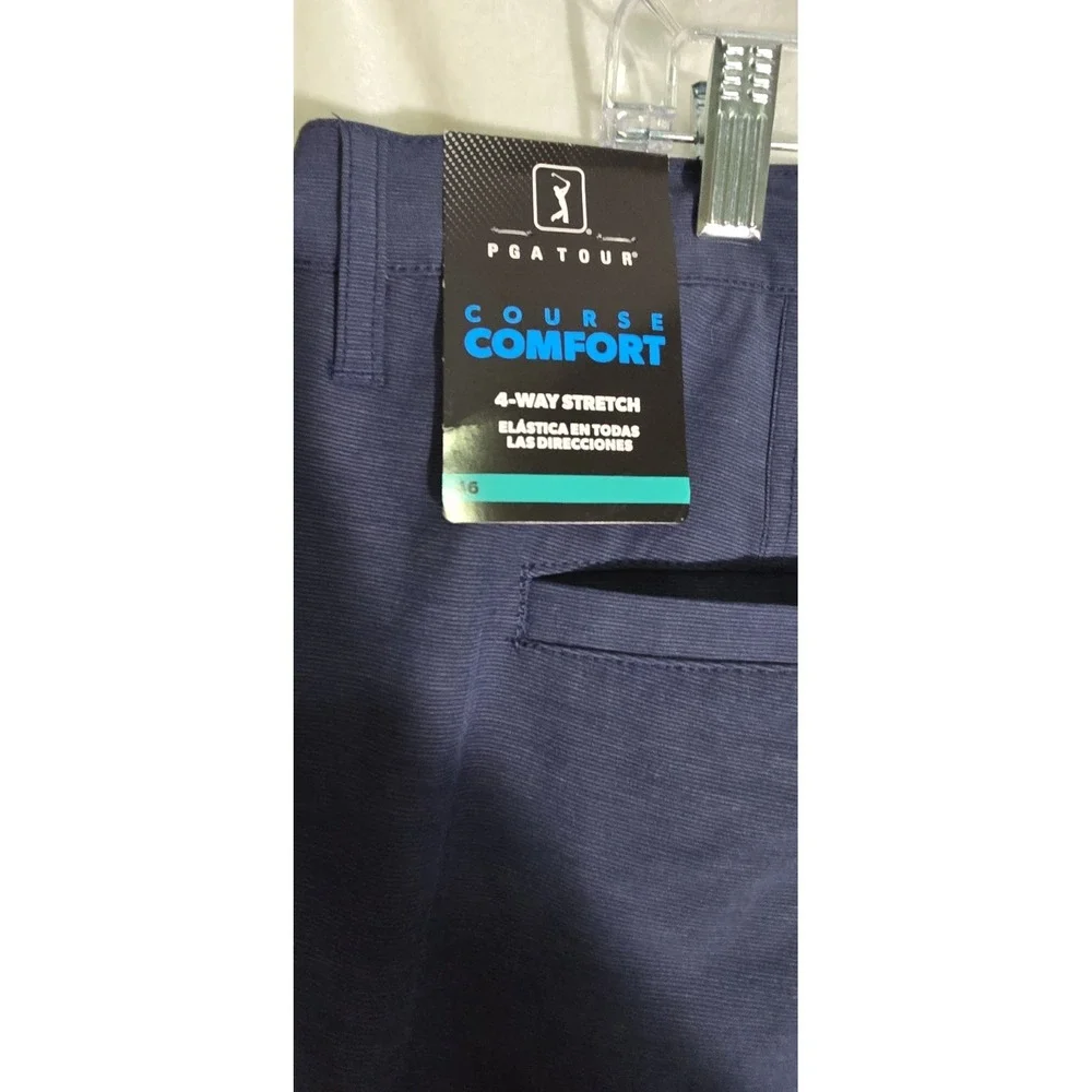 PGA TOUR Course Comfort Mens Golf Shorts‎ Blue SIZE 46 NWT $80 - Picture 4 of 8